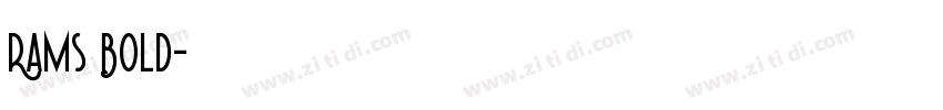 Rams Bold字体转换